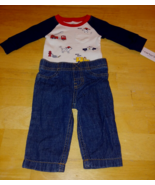 CARTER&#39;S INFANT BOY&#39;S 3 MO. LS 1-PC TOP NWT/CARTER&#39;S 6 MO. JEANS NWOT-CUTE - £8.92 GBP