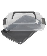 Premium Steel Non-Stick Oblong Cake Pan with Lid 13 X 9-Inch Rectangular... - $34.08
