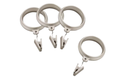 allen + roth Curtain Clip Rings 7-Pack Brushed Nickel Fits 1&quot; Diameter Rod - £9.40 GBP