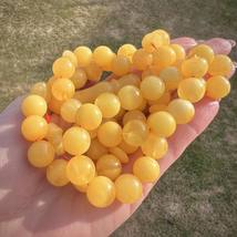 Genuine Vintage Baltic Yellow White Amber Round Shape Islamic Prayer Beads 58 gr - £821.57 GBP