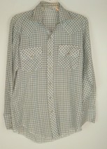 Vintage Shirt Western Fashions Cowboy M Snap button front plaid Rockabilly - £15.73 GBP