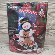 Plaid Bucilla Snowman Teddy Bear Felt Stocking Kit Christmas Holiday 849... - $24.99