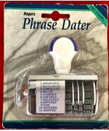 Vintage 1993 11 Message ROGERS Dial-A-Phrase Rubber Stamp New in Package - $12.86