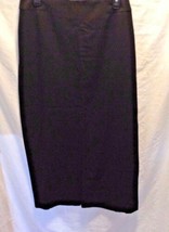 Rafaella Womens Sz 8 Black Long Skirt Modest Mid Calf Zip Back - $11.88