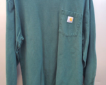 Carhartt Long Sleeve T-Shirt Pocket M Mens Regular Fit Workwear Faded Worn - $19.75