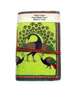 Handmade Paper Diary Lokta Paper eco friendly paper Dancing Peacock Gree... - $14.01