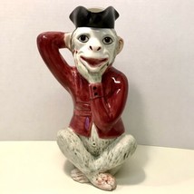 Mottahedeh Vintage Large Porcelain Hand Painted Monkey Pitcher - £84.69 GBP