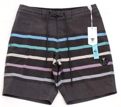 Vissla Gray Multi-color Stripe  Stretch Boardshorts Men&#39;s 28 NWT - $69.99