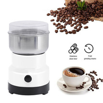 Electric Coffee Bean Grinder Nut Herb Grind Spice Crusher Mill Blender White - £15.61 GBP