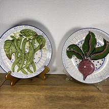 Jay Willfred for Andrea by Sadek Hand Painted Plates Beans And Beats 2 Plates - £21.64 GBP