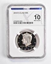 2010-S CLAD Kennedy Half Dollar 50c NGC X 10.0 Proof Ultra Cameo - £62.95 GBP