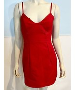 Princess Polly Red V Neck Spaghett Strap Knit BodyCon Dress Size 6 - €16,55 EUR
