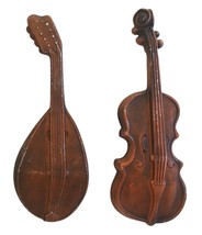 Royal Metal Wall Art Violin &amp; Lute Mid Century Modern Musical Instrument... - £37.58 GBP