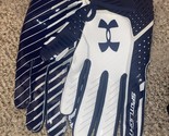 UNDER ARMOUR SPOTLIGHT RECEIVER FOOTBALL GLOVES SKILL NAVY AND WHITE XXL - €17,11 EUR