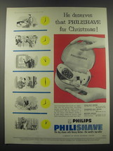 1957 Philips Philishave Ad - He deserves that Philishave for Christmas - $18.49