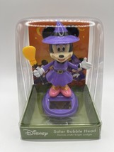 Disney Halloween MINNIE MOUSE Witch Solar Bobbler BOBBLE HEAD NEW - $14.01