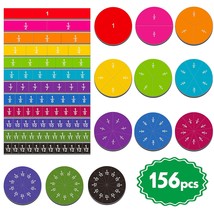 156 Pcs Magnetic Rainbow Fraction Tiles Circles - £25.15 GBP