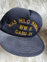 Vintage Snapback World War II NAS Hilo Hawaii CASU 31 Snapback Hat USA Navy - £7.96 GBP