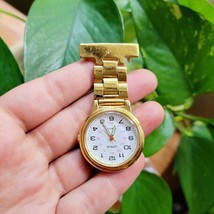 Classic Gold Lorus Nurses Lapel Pin Quartz Glow in the Dark Watch Bouche... - £50.18 GBP