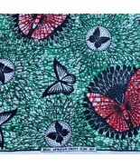 Vintage Fabric Real African Print Butterfly Butterflies Clothes Crafts 4... - £5.22 GBP