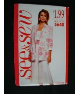 BUTTERICK See&amp;Sew 5640 MISSES&#39; SIZE 6-10 JACKET, TOP, SKIRT SEWING PATTE... - €7,69 EUR
