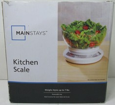 Mainstays Kitchen Food Scale Weight Up To 7 lbs Removable Tray - Used - £6.01 GBP