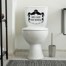 Toilet Lid Decal - Bathroom Decal for Queens and Kings - Vinyl Sticker H... - £77.90 GBP