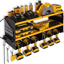 Power Tool Organizer Wall Mount With Charging Station, Garage Shelving 6 Drill - $90.92