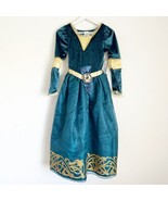 NWT Disney Store Merida Costume Girls Dress Brave 11/12 Green Gold Tulle... - $946.23 MXN