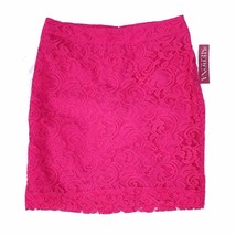Womens Short Pink Lace Skirt Size 8 Straight Lined New Merona  - £17.88 GBP