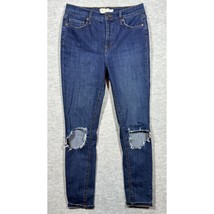 Free People Womens Jeans 29 R Distressed Skinny Blue Denim - $356.83 MXN