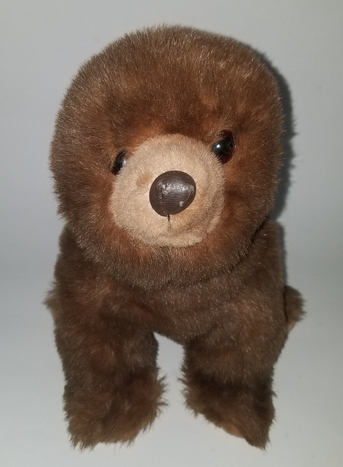 VTG Ty Brown Bear Plush 1989 Stuffed Animal Toy Lovey 15" Long (nose wear) - $29.41