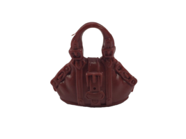 Barbie Fashion Purse Double Handle BROWN Barbie Size Shoulder Handbag - £8.37 GBP