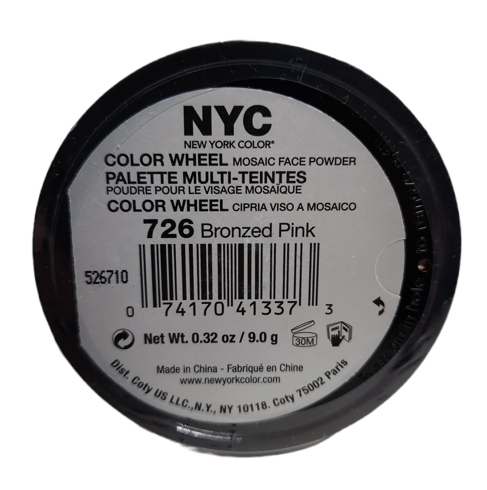 NYC New York Color Wheel Mosaic Face Powder 726 Bronzed Pink NEW Sealed Item image 2