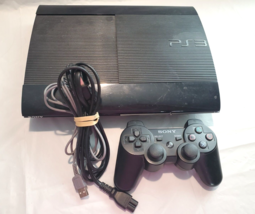 Sony PlayStation 3 Super Slim 500GB Console & Controller Bundle PS3 Works Great - £116.31 GBP