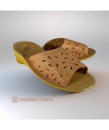 Women&#39;s leather  slippers OS1\High-quality Handmade Home Shoes\Comfortable  - $28.00