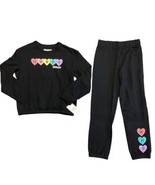 HURLEY ~ 2 Piece Set ~ Long Sleeve Top &amp; Pant Set ~ Black ~ Youth Girl&#39;s... - $623.16 MXN