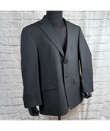 Chaqueta Blazer De Traje Negra Con Rayas De Hombre VTG Towncraft 40R - $50.32 CAD