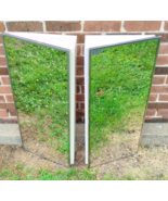 MCM Chrome Matched Pair Wall Mounted Corner Bathroom Mirror Medicine Cab... - €558,97 EUR