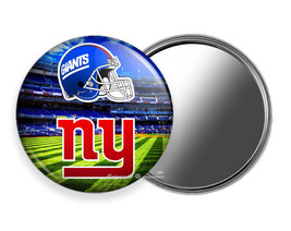 New York Giants Football Team Purse Pocket Hand Mirror Mlb Sports Fan Gift Idea - £12.38 GBP+