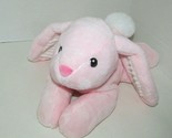 Spark Imagine Baby soft plush pink bunny rabbit rattle crinkle ribbed ea... - $10.39