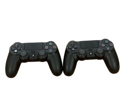 Sony PlayStation 4 Wireless Black Controller CUH-ZCT2U Lot of 2 For Part... - £24.15 GBP