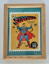 DC Super Heroes Superman and Batman Framed Cover-Stamp Image Postcard US... - £19.75 GBP
