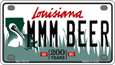 MMM Beer Louisiana Novelty Mini Metal License Plate Tag - $14.95