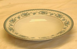 Cahill Diplomat Sango Rim Soup Bowl Pale Blue Floral Platinum Trim - $19.79