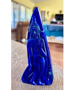 EXQUISITE HAND CARVED AAAAA ROYAL BLUE AFGHANI LAPIS STANDING BUDDHA 379... - $587.53 CAD