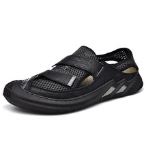 Hot Sale Summer Men&#39;s Sandals Leather Men&#39;s Beach Sandals Outdoor Men Wading Sho - £47.44 GBP