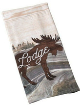 Moose Lodge Kitchen Dish Tea Towel 16x 26&quot; Set of 3 Cabin Country 100% C... - £28.22 GBP