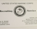 U.S. Marine Corps Recruiting Station Vintage Business Card Tucson Arizon... - £3.88 GBP