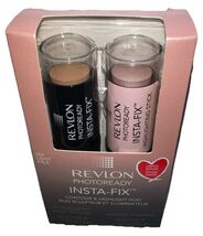 1- Revlon Photoready Insta-Fix Contour/Highlight Duo #002 LIGHT New/RARE... - $39.59